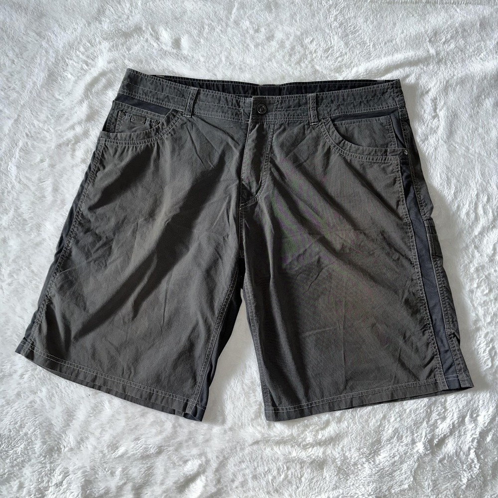 Kuhl Shorts Mens 40 Gray‎ Outdoor Hiking Stretch Cargo Pockets Performance Hike